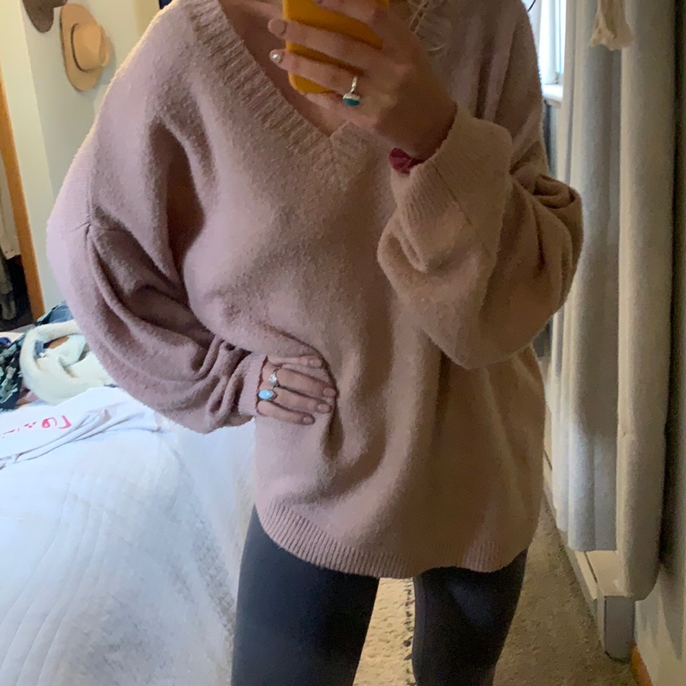 Baby pink oversized sweater